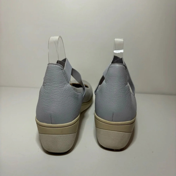 Vionic Ellery Ankle Wrap Ballerina Wedge Flats 10 Blue Leather Suede Slip On. - Picture 7 of 9